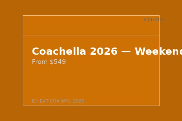 Coachella 2026 — Weekend 1