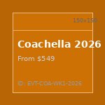 Coachella 2026 — Weekend 1