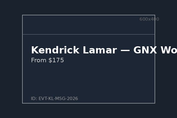 Kendrick Lamar — GNX World Tour