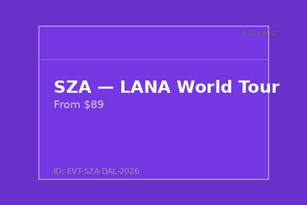 SZA — LANA World Tour