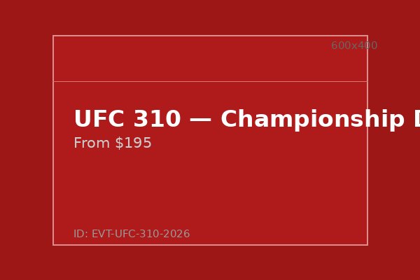 UFC 310 — Championship Doubleheader