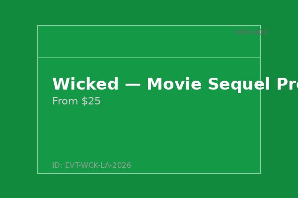 Wicked — Movie Sequel Premiere